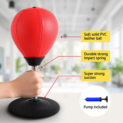 Everfit Desktop Punching Boxing Bag Stand Set with Pump Swivel Speed Balls