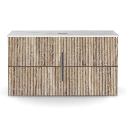 Cefito Vanity Unit 900mm Bathroom Cabinet Storage Wall Hung Timber Front Pine