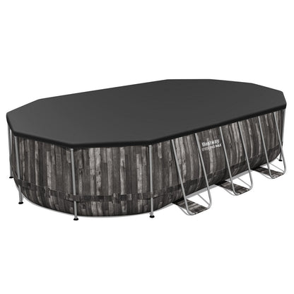 Inflatable pool with a cover on a white background