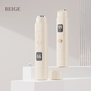 Beige Double-Headed Hair Removal Trimmer - Precision Shaving & Shortening with Type-C Charging