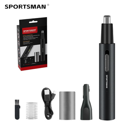 Electric Nose Hair Trimmer with Sideburn Cutter | 360° Precision Grooming Tool

Keep your grooming game sharp with this Electric Nose Hair Trimmer. Designed for men and women, this 2-in-1 tool features a 360° precision blade to capture nose hairs effectively, along with an additional sideburn cutter for precise trimming of facial hair. Compact, portable, and USB rechargeable, it’s the perfect companion for at-home or on-the-go grooming.