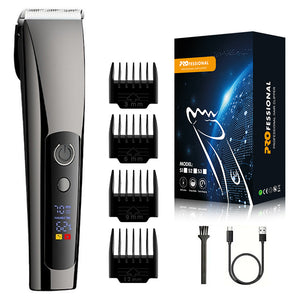 Black Professional Rechargeable Hair Clipper with Digital LED Display&nbsp;

Experience the convenience and precision of our Black Rechargeable Hair Clipper. With a digital LED display and precision trimmer, this clipper is perfect for men looking for a professional and effortless grooming experience. Say goodbye to tangled cords and hello to a sleek and efficient tool.