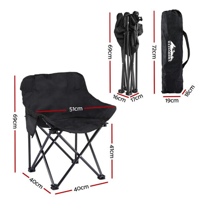 Beach Chair and Camping Folding Capacity 120KG Black