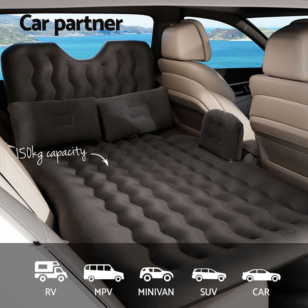Car Mattress Inflatable 176x80x12cm &nbsp;SUV Back Seat Camping Bed Charcoal