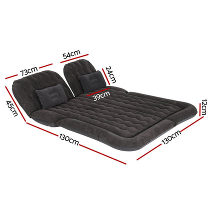 Car Mattress 175x130x12cm Inflatable SUV Back Seat Camping Bed Black