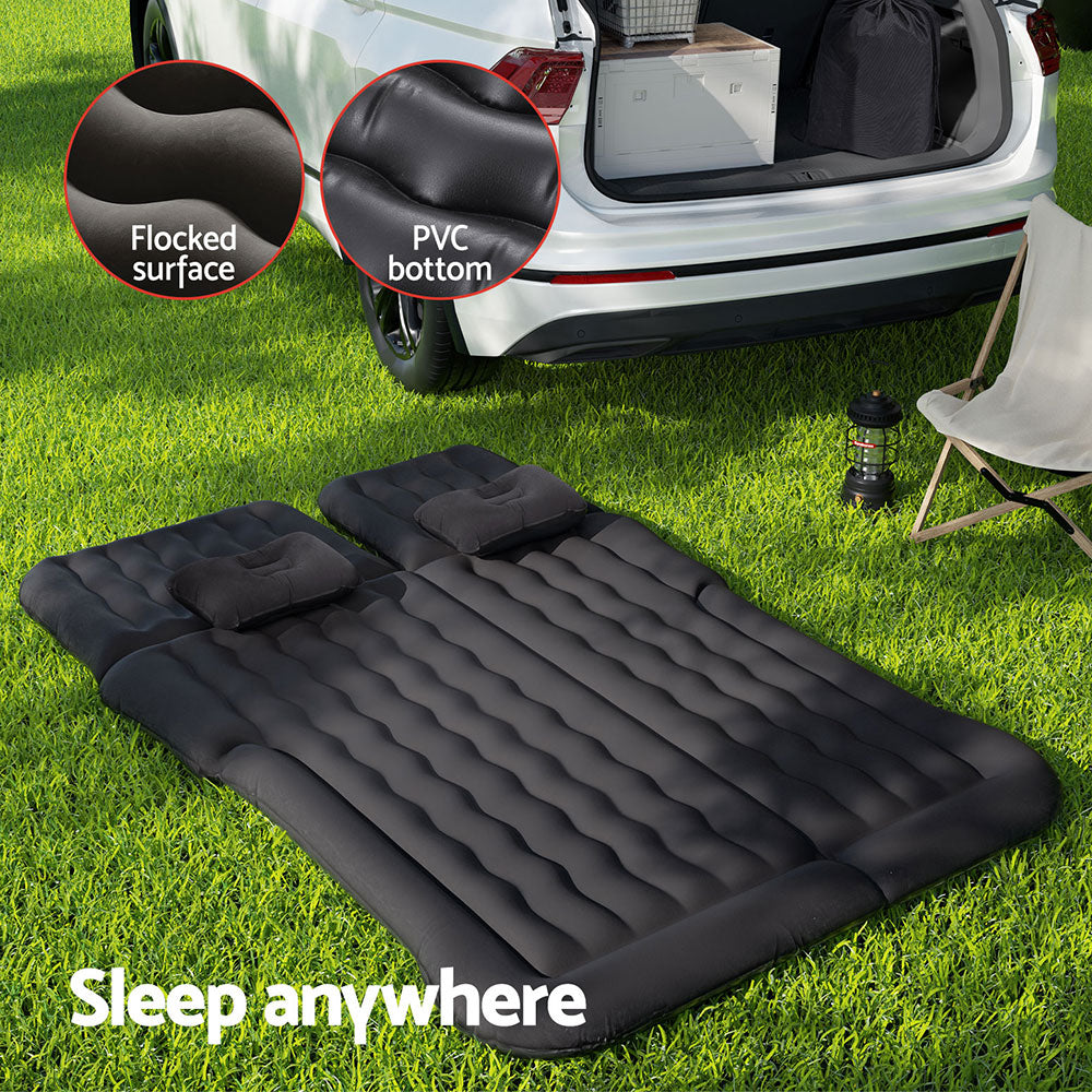 Car Mattress 175x130x12cm Inflatable SUV Back Seat Camping Bed Black