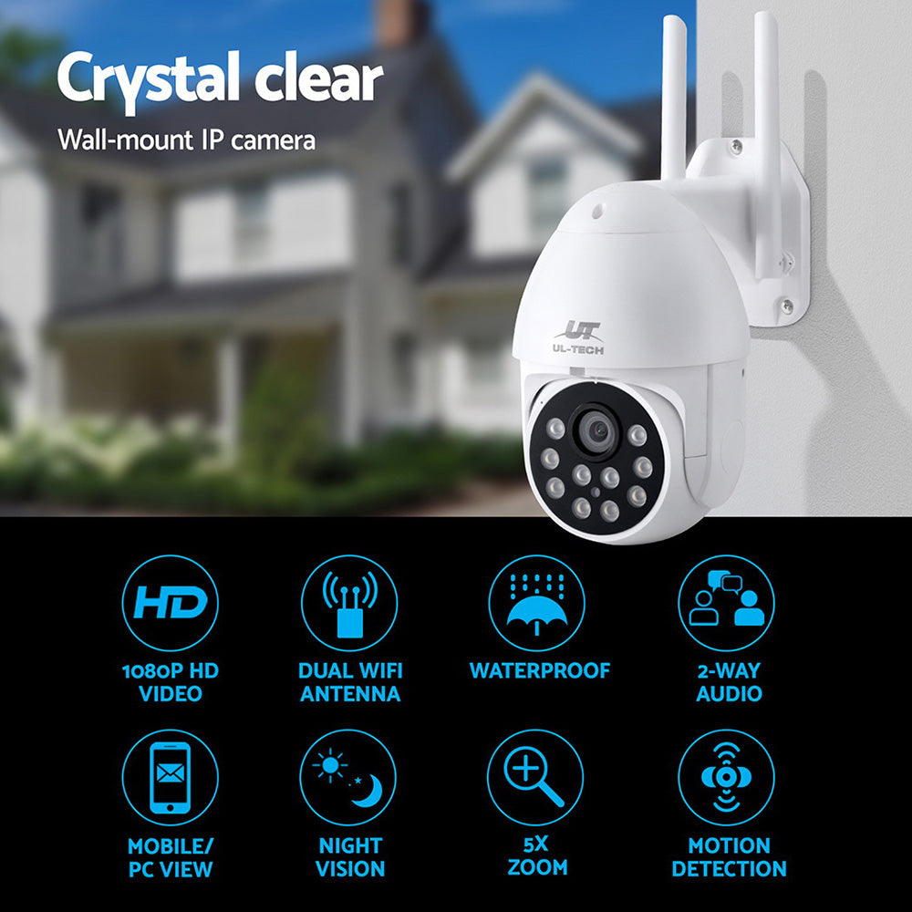 UL-tech Wireless IP Camera Outdoor CCTV Security HD 1080P WIFI PTZ 2MP