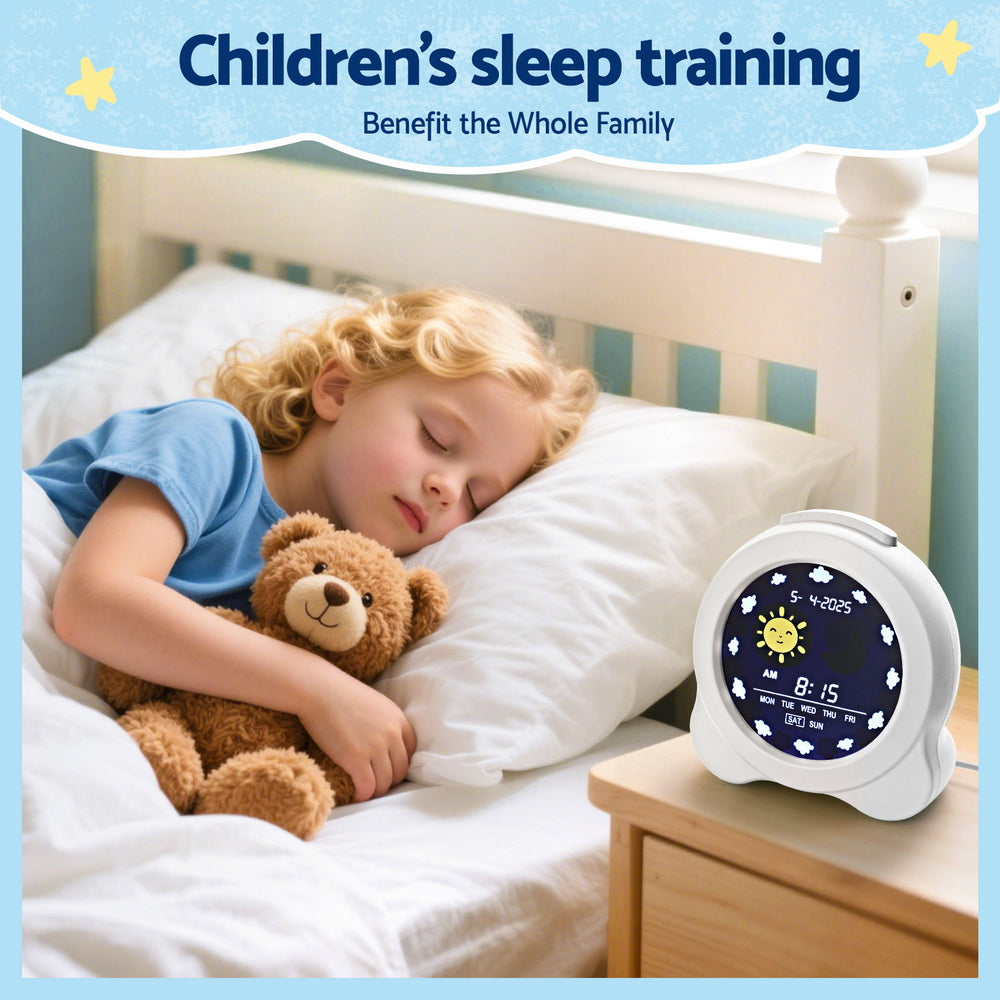 Artiss 3.8" Digital Day Clock Calendar Alarm LCD Display White