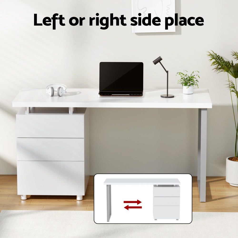 Artiss Computer Desk Executive Office Chairs Sets White