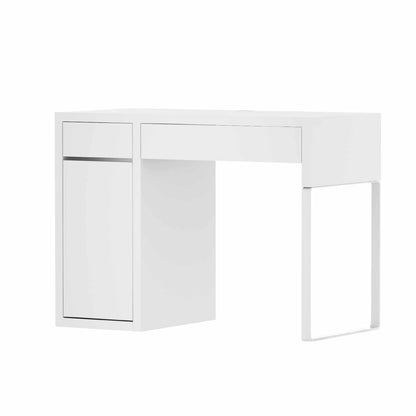 Artiss Metal Desk With Storage Cabinets - White