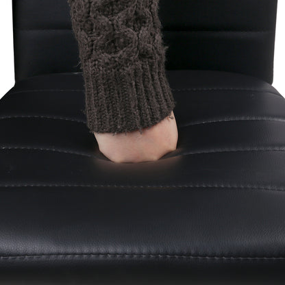 Artiss Dining Chairs Black PU Leather Set of 4 Astra