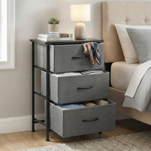 Artiss Chest of 3 Drawers Storage Dresser Tallboy Grey - Factory Direct Shop