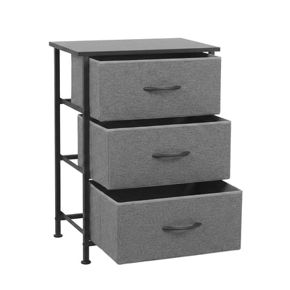Artiss Chest of 3 Drawers Storage Dresser Tallboy Grey - Factory Direct Shop