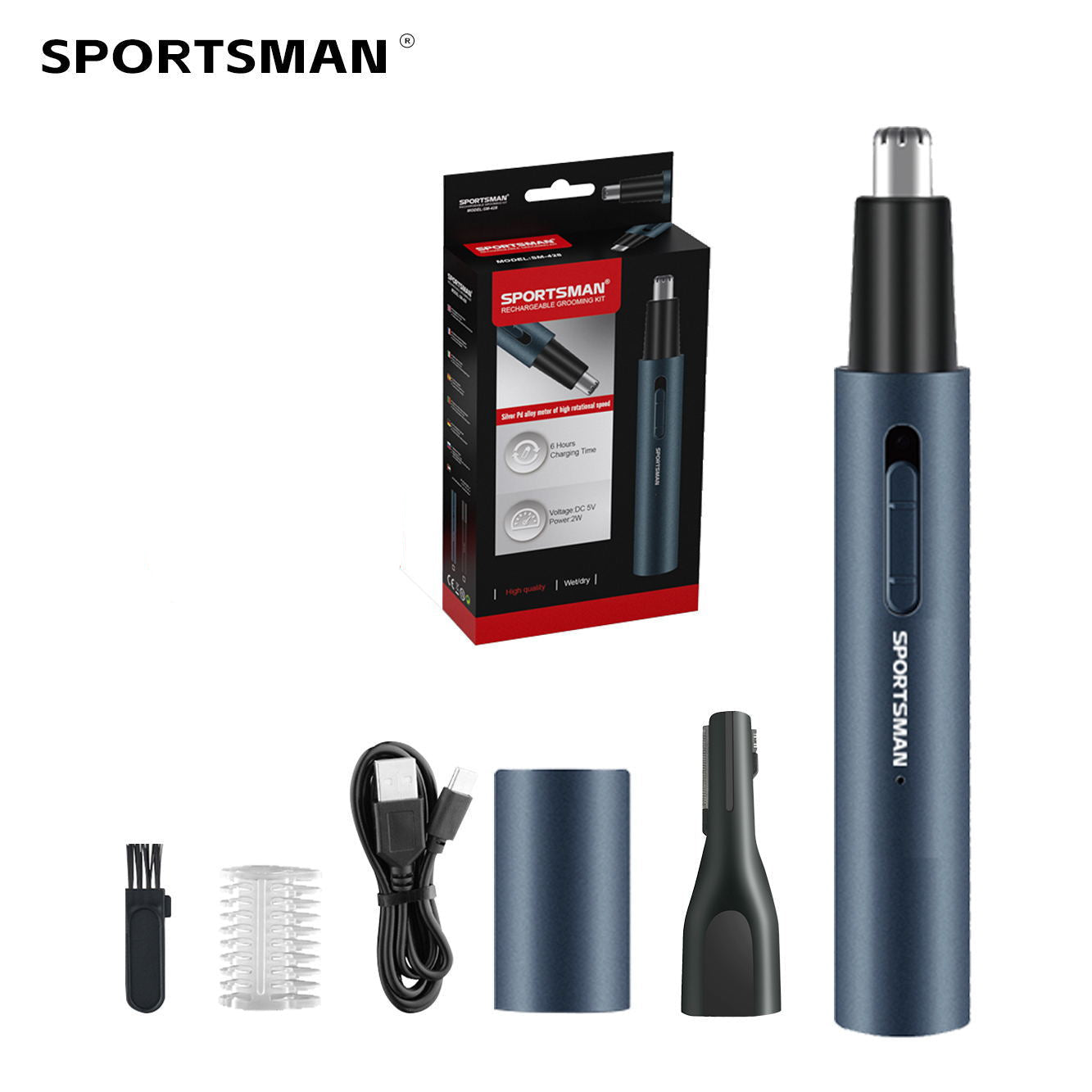 Electric Nose Hair Trimmer with Sideburn Cutter | 360° Precision Grooming Tool

Keep your grooming game sharp with this Electric Nose Hair Trimmer. Designed for men and women, this 2-in-1 tool features a 360° precision blade to capture nose hairs effectively, along with an additional sideburn cutter for precise trimming of facial hair. Compact, portable, and USB rechargeable, it’s the perfect companion for at-home or on-the-go grooming.