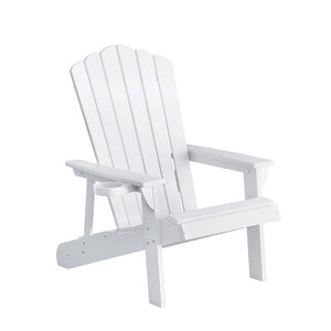 Gardeon Outdoor Chairs HDPE Adirondack Beach Chair Sun Lounge Patio Furniture Garden white