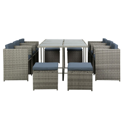 Outdoor Dining Table Set-11- Piece