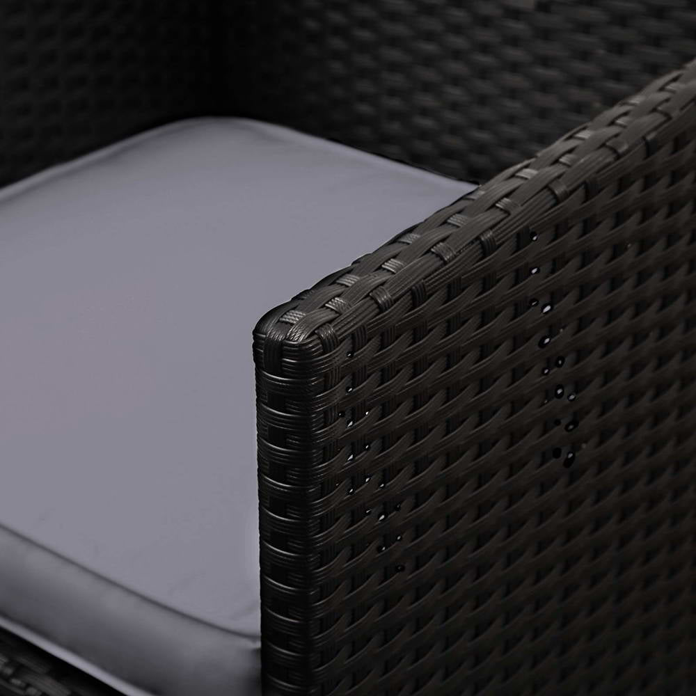 Outdoor Dining Table Set-5 Piece-Black