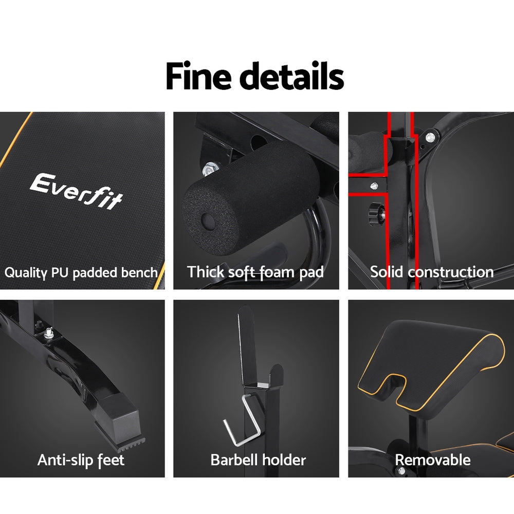 Everfit Weight Bench Press 10 in 1 Bench Press Home Gym-330kg