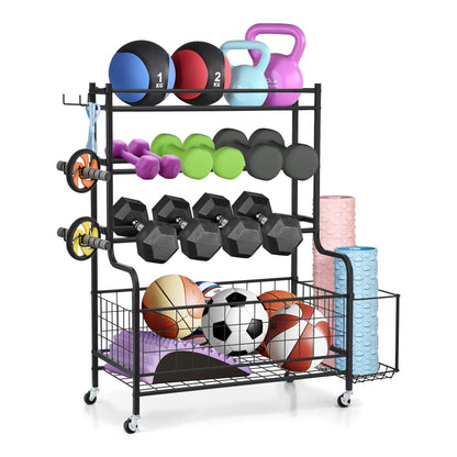 Everfit Gym Equipment Storage Rack Organiser - Factory Direct Shop