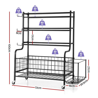 Everfit Gym Equipment Storage Rack Organiser - Factory Direct Shop