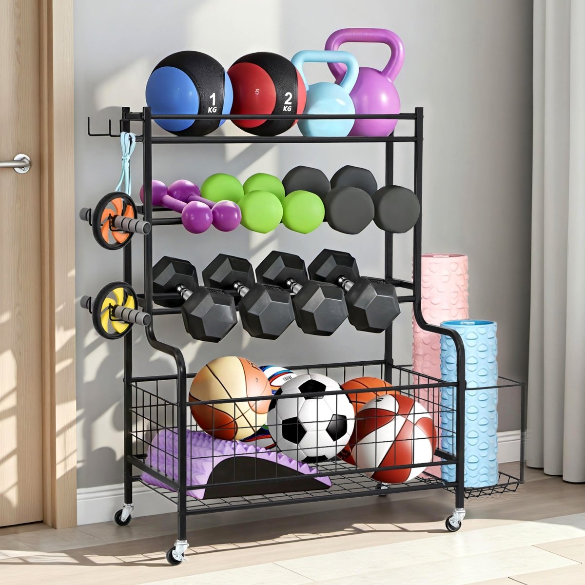 Everfit Gym Equipment Storage Rack Organiser - Factory Direct Shop