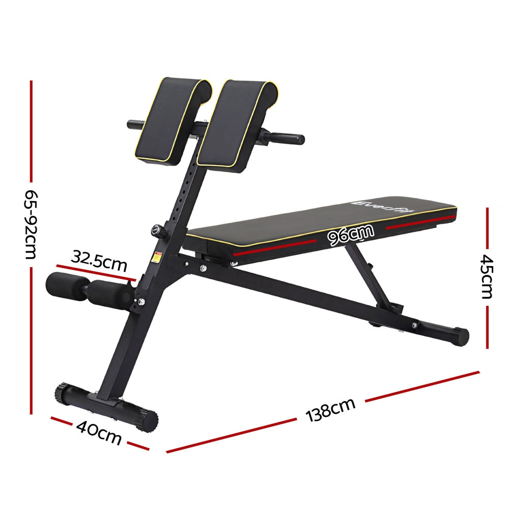 Everfit Roman Chair Adjustable Weight Bench-Preacher Curls