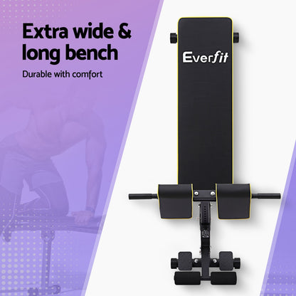 Everfit Roman Chair Adjustable Weight Bench-Preacher Curls