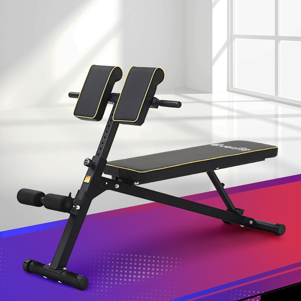 Everfit Roman Chair Adjustable Weight Bench-Preacher Curls