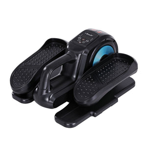 An Everfit Pedal Exercise Bike with a black and blue color scheme, featuring a compact design with foot pedals and a multi-function LCD monitor.