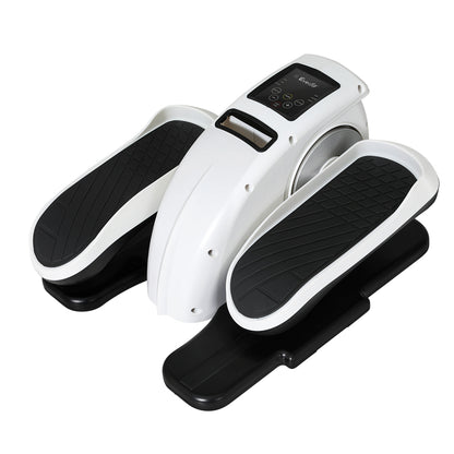 An Everfit Pedal Exerciser Mini Exercise Bike with black and white color scheme, featuring a compact design suitable for under desk use.