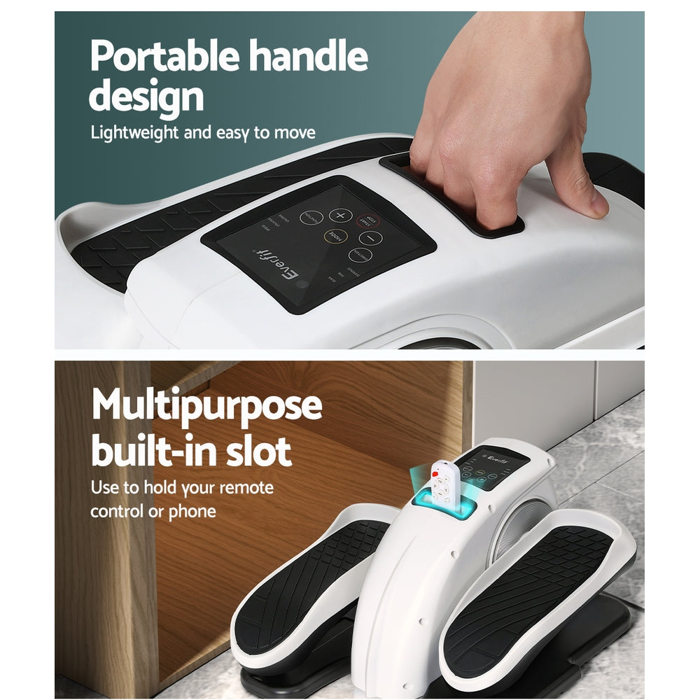 Everfit Mini Exercise Bike Under Desk-White