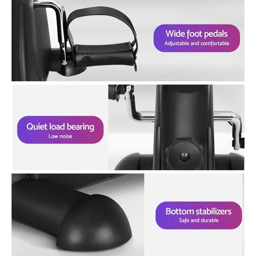 Everfit Mini Exercise Bike Under Desk-Black