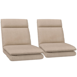 Artiss 2XFloor Chair Sofa Linen Beige
