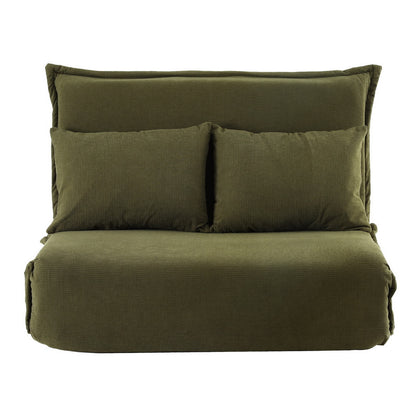 Artiss Floor Lounge Sofa Bed Foldable 2 Seater Green