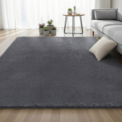 Artiss Floor Rug 200x290cm Plush Area Shaggy Rug Living Room Bedroom Carpet Grey