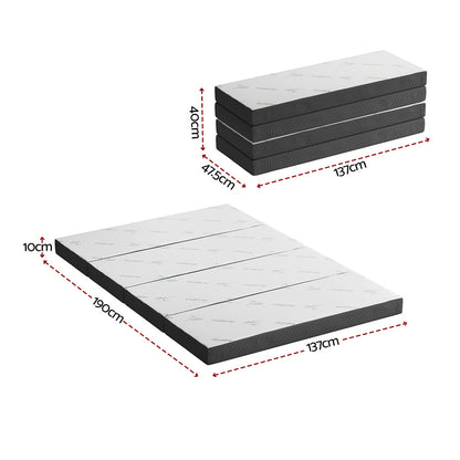 Giselle Foldable Mattress Folding Foam Mattresses Bamboo Double