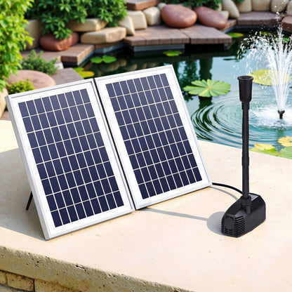 Gardeon Solar Pond Pump Submersible Water Fountain Kit with 2 Panels 1600L/H