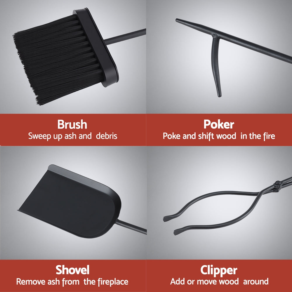 Fireplace Tool Set 4 X PCS Set- Grillz