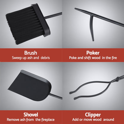 Fireplace Tool Set 4 X PCS Set- Grillz