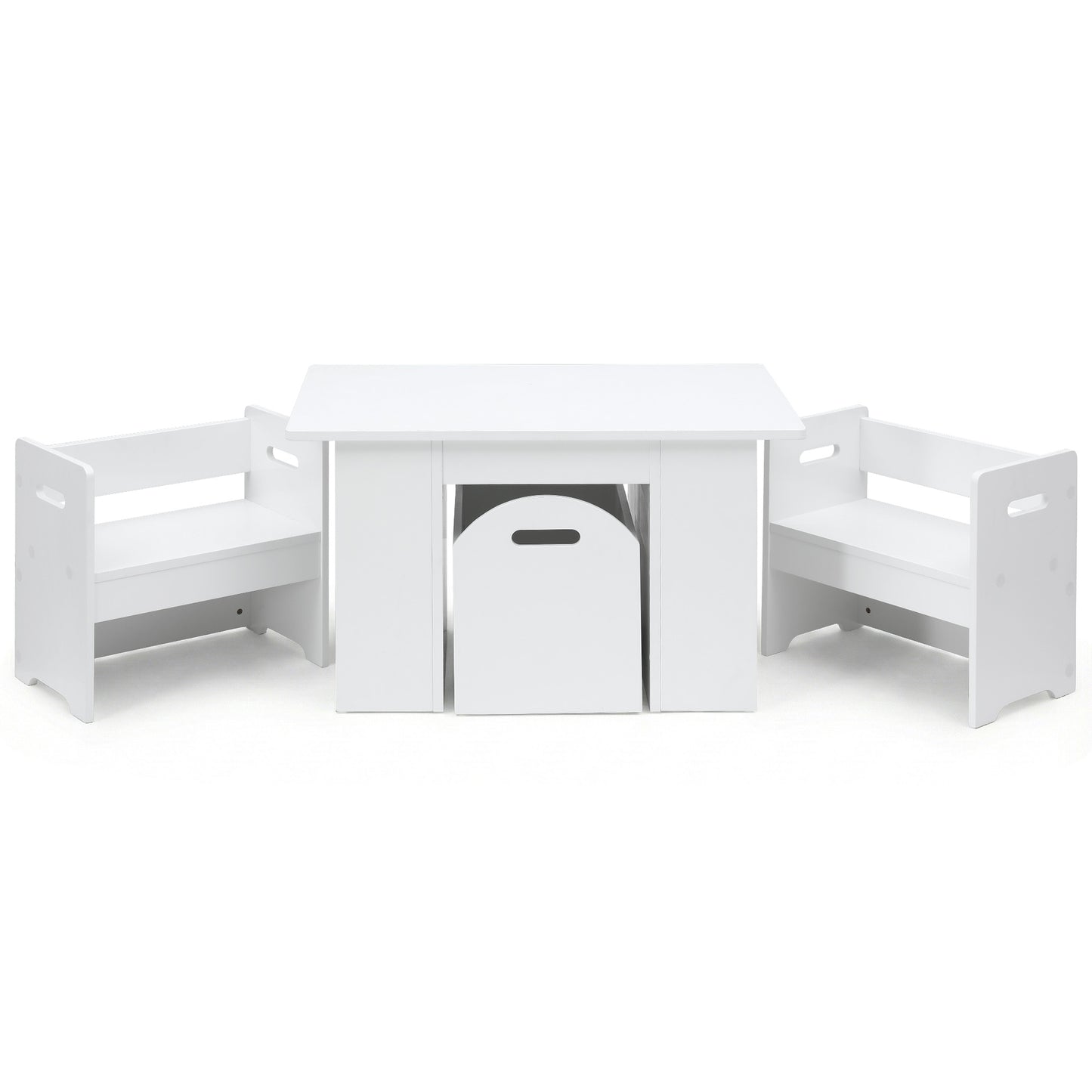 Keezi 3PCS Kids Table and Chairs Set Storage Toys Play Activity Desk - Factory Direct Shop