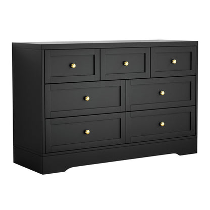 Artiss 7 Chest of Drawers Dresser Table Black