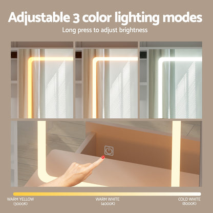 Artiss Dressing Table Vanity Desk Set Stool Led White