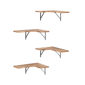 Artiss Floating Wall Shelf Corner Shelves Set of 4 Wood