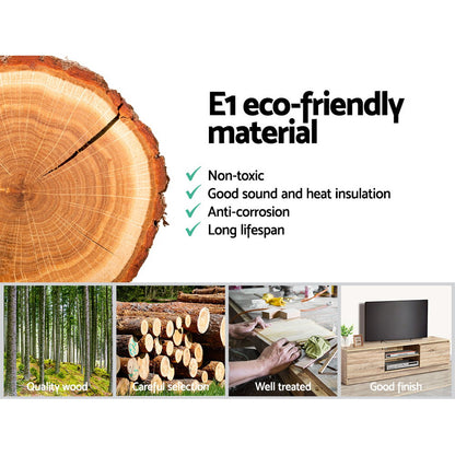 Artiss 160CM TV Stand Entertainment Unit Lowline Storage Cabinet Wooden