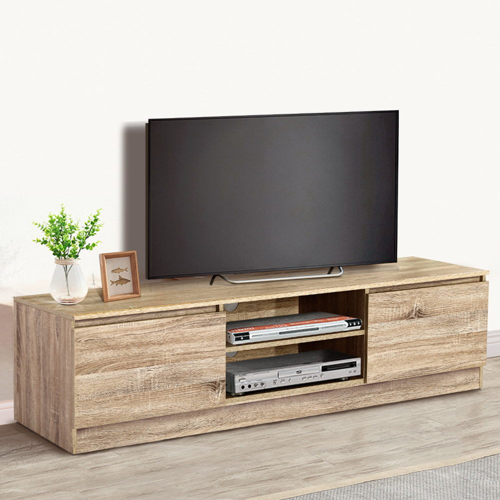 Artiss 160CM TV Stand Entertainment Unit Lowline Storage Cabinet Wooden