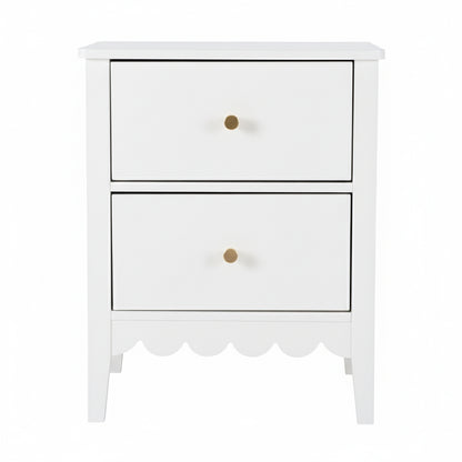 Artiss Bedside Table 2 Drawers Bedroom Storage Nightstand White