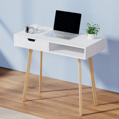Artiss Office Computer Desk Study Table Storage Drawers Student Laptop White