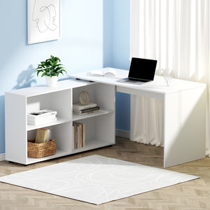 Artiss Office Computer Desk Corner Study Table Workstation Bookcase Storage
