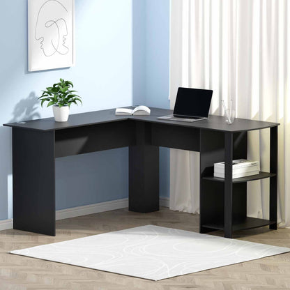 Artiss Office Computer Desk Corner Student Study Table Workstation L-Shape Black