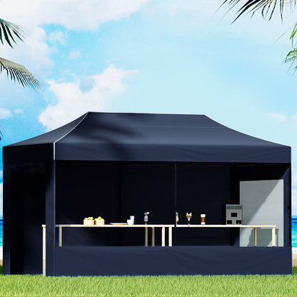 Gazebo Pop Up Marquee 3x6m Folding-Navy
